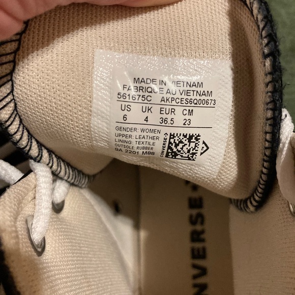 Converse Chuck Taylor All Star Lift Leather High Top sneakers Sz 6 - Picture 9 of 9